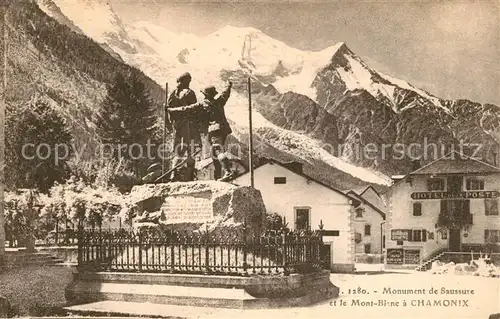AK / Ansichtskarte Chamonix Monument de Saussure Alpes Francaises Chamonix