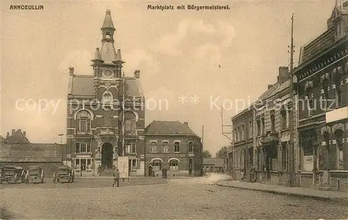 AK / Ansichtskarte Annoeullin Marktplatz mit Buergermeisterei Feldpostkarte Annoeullin