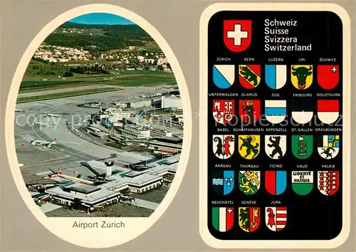 AK / Ansichtskarte Wappen Schweiz Flughafen Z?rich Terminal B  