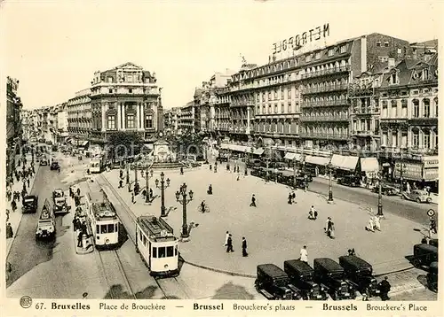 AK / Ansichtskarte Strassenbahn Bruxelles Place de Brouckere  