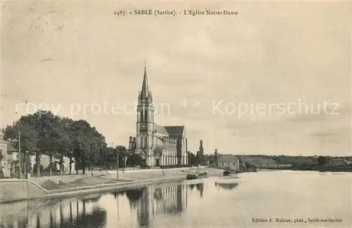 AK / Ansichtskarte Sable sur Sarthe Egliese Notre Dame Sable sur Sarthe