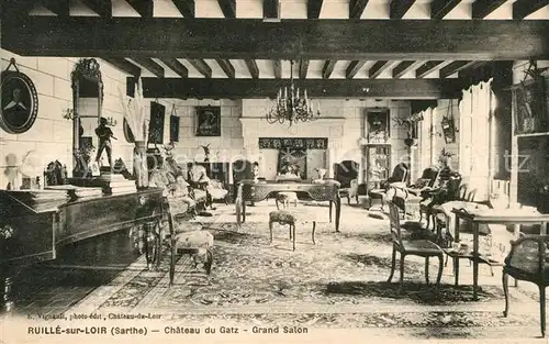 AK / Ansichtskarte Ruille sur Loir Chateau du Gatz Grand Salon Ruille sur Loir