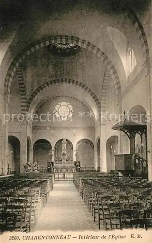 AK / Ansichtskarte Charentonneau Interieur de l Eglise 