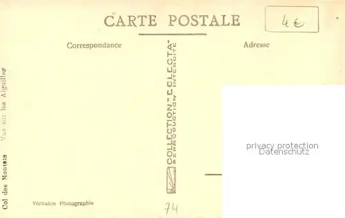 AK / Ansichtskarte Chamonix Col des Montets vue sur les Aiguilles du Massif du Mont Blanc Alpes Francaises Chamonix