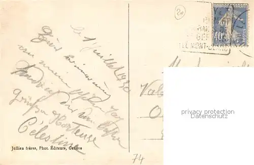 AK / Ansichtskarte Chamonix Monument de Saussure et Massif du Mont Blanc Alpes Francaises Chamonix