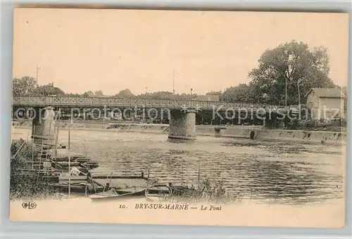 AK / Ansichtskarte Bry sur Marne Bords de la Marne Pont Bry sur Marne