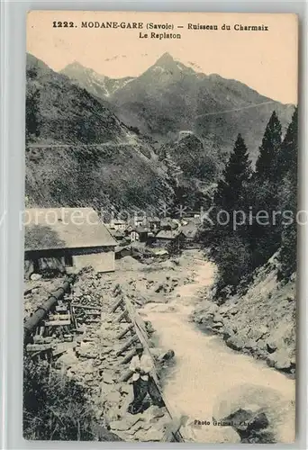 AK / Ansichtskarte Modane_Gare Ruisseau du Charmaix Le Replaton Modane Gare