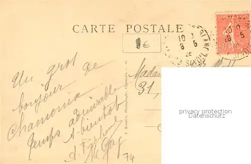 AK / Ansichtskarte Chamonix Vue generale et le Massif du Mont Blanc Alpes Francaises Chamonix