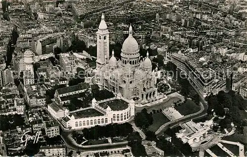 AK / Ansichtskarte Paris Fliegeraufnahme Sacre Coeur de Montmarte Paris