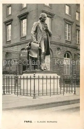 AK / Ansichtskarte Paris Denkmal Claude Bernard Paris