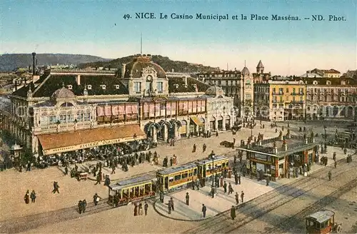 AK / Ansichtskarte Nice_Alpes_Maritimes Casino Municipal Place Massena Nice_Alpes_Maritimes
