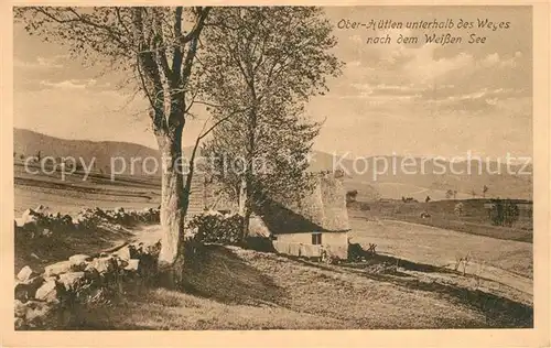 AK / Ansichtskarte Oberhuetten_Elsass Panorama Weg zum Weiissen See Oberhuetten Elsass