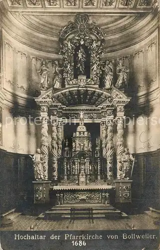 AK / Ansichtskarte Bollweiler Hochaltar Pfarrkirche Bollweiler