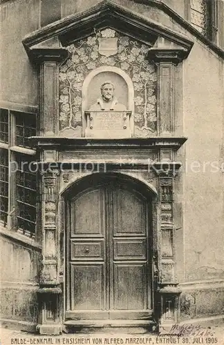 AK / Ansichtskarte Ensisheim Balde Denkmal Alfred Marzolff Ensisheim