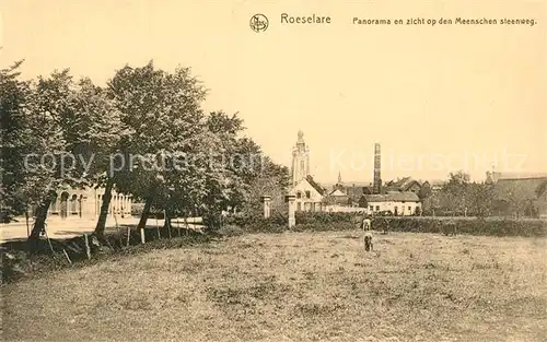 AK / Ansichtskarte Roeselare Panorama en zicht op den Meenschen steenweg 