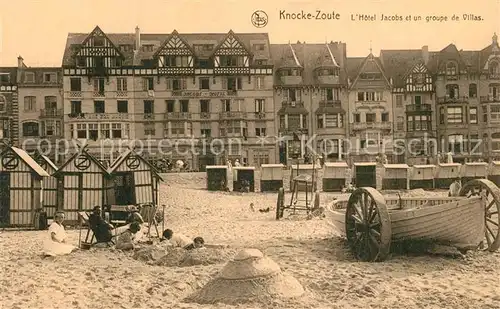 AK / Ansichtskarte Knocke_Zoute Hotel Jacobs et un groupe de Villas Knocke Zoute