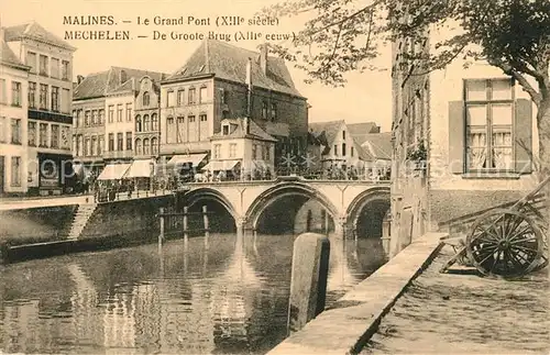 AK / Ansichtskarte Malines_Mechelen_Flandre Le Grand Pont Malines_Mechelen_Flandre