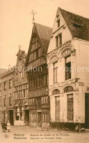AK / Ansichtskarte Malines_Mechelen_Flandre Maison du Diable et du Paradis Malines_Mechelen_Flandre