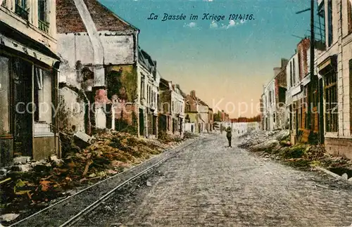 AK / Ansichtskarte La_Bassee Zerstoertes Dorf in WK1 La_Bassee