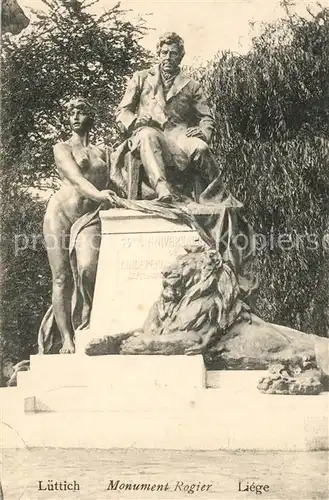 AK / Ansichtskarte Luettich Monument Rogier Luettich