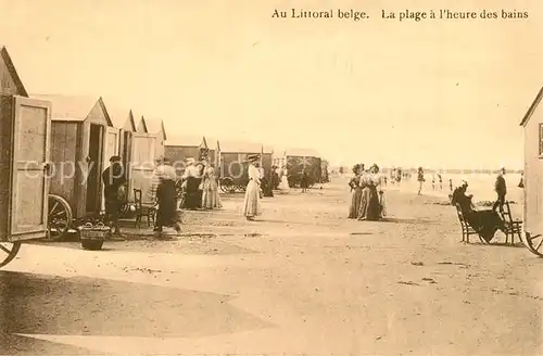 AK / Ansichtskarte Belgien Au Littoral belge La plage a lheure des bains Belgien