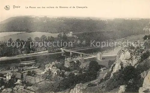 AK / Ansichtskarte Yvoir La Meuse vue des rochers de Warenne et de Champalle Yvoir
