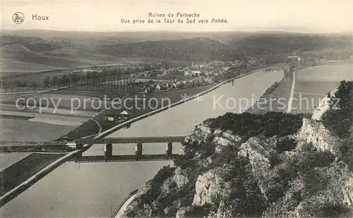 AK / Ansichtskarte Houx_Namur Ruines de Poilvache Vue prise de la Tour du Sud vers Anhee Houx_Namur