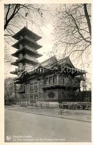 AK / Ansichtskarte Laeken La Tour Japonaise vue de lAvenue Van Praet Laeken