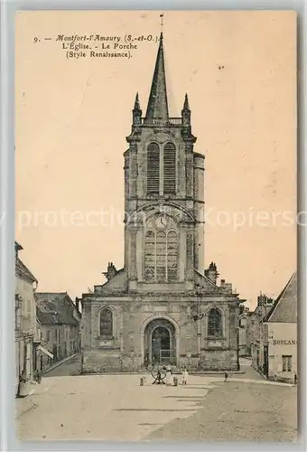 AK / Ansichtskarte Montfort l_Amaury Eglise Le Porche Montfort l Amaury