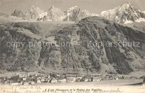 AK / Ansichtskarte Chamonix Panorama Chaine des Aiguilles Alpes Francaises Chamonix