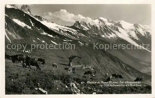 AK / Ansichtskarte Argentiere_Haute Savoie Chalet de Charamillon et le Mont Blanc Alpes Francaises Argentiere Haute Savoie