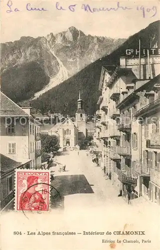 AK / Ansichtskarte Chamonix Rue de l Eglise Alpes Francaises Chamonix