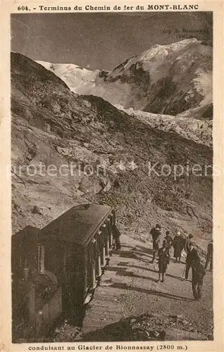 AK / Ansichtskarte Chamonix Chemin de fer du Mont Blanc Glacier de Bionnassay Alpes Francaises Chamonix