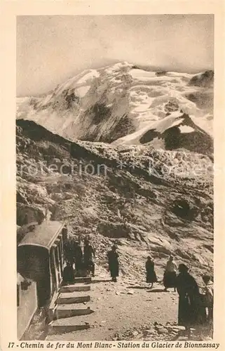 AK / Ansichtskarte Chamonix Chemin de fer du Mont Blanc Station du Glacier de Bionnassay Alpes Francaises Chamonix