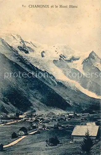 AK / Ansichtskarte Chamonix Panorama et le Mont Blanc Alpes Francaises Chamonix