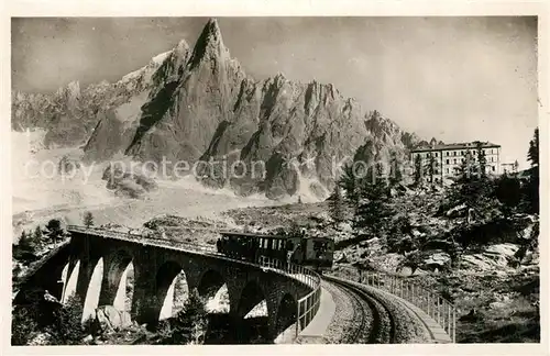 AK / Ansichtskarte Chamonix Chemin de fer du Montenvers Hotel Aiguille du Dru Alpes Francaises Chamonix