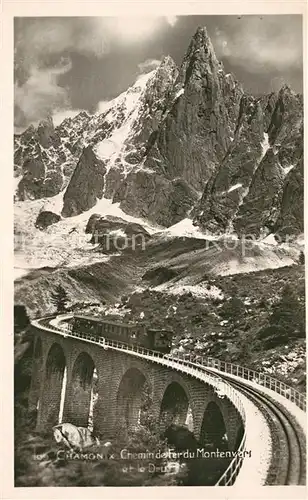 AK / Ansichtskarte Chamonix Chemin de Fer du Montenvers et Aiguille du Dru Alpes Francaises Chamonix