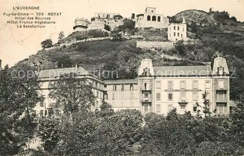 AK / Ansichtskarte Puy_de_Dome_Le Hotel des Bources Hotel France Angleterre Sanatorium Puy_de_Dome_Le