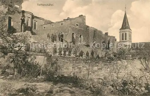 AK / Ansichtskarte Hattonchatel Kirche Kriegszerstoerung Hattonchatel