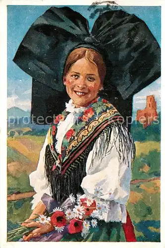 AK / Ansichtskarte Elsass_Alsace Elsaesserin Tracht Elsass Alsace