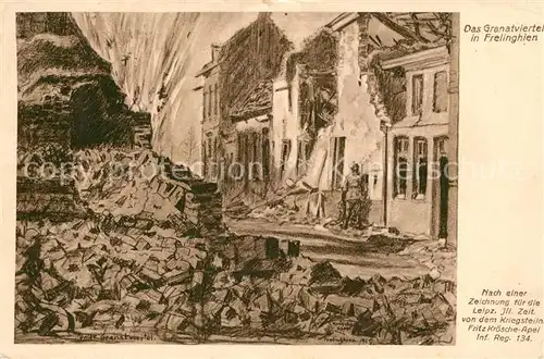 AK / Ansichtskarte Frelinghien Granatviertel Kuenstlerkarte Frelinghien