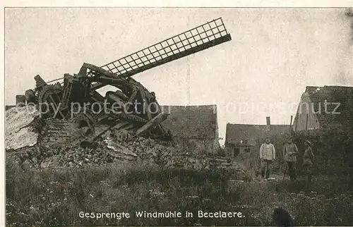 AK / Ansichtskarte Becelaere Gesprengte Windmuehle Becelaere