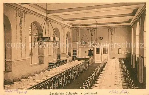 AK / Ansichtskarte Schonstett Sanatorium Speisesaal Schonstett