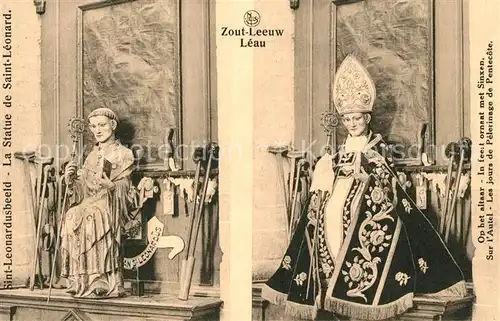 AK / Ansichtskarte Zoutleeuw La Statue de Saint Leonard Zoutleeuw