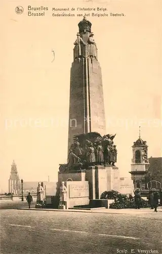 AK / Ansichtskarte Bruxelles_Bruessel Monument de lInfanterie Belge Bruxelles_Bruessel