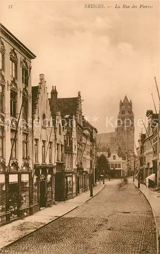 AK / Ansichtskarte Bruges_Flandre La Rue des Pierres Bruges_Flandre