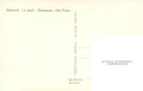 AK / Ansichtskarte Ostende_Oostende Le park  