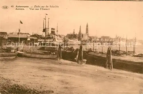 AK / Ansichtskarte Antwerpen_Anvers Zicht op de Schelde Antwerpen Anvers