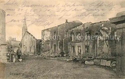 AK / Ansichtskarte Rouwers In WK1 Zerstoertes Dorf Rouwers