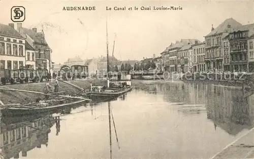 AK / Ansichtskarte Audenarde_West Vlaanderen Le Canal et le Quai Louise Marie Audenarde_West Vlaanderen